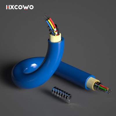 주문 Dustproof Single Mode Outdoor 2-288 Core Flexible Spiral Steel Armored Fiber Optical Cable 온라인 제품