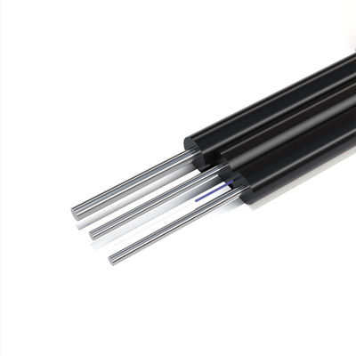 주문 HXCOWO FTTH 야외 GJYXCH 1 2 4 코어 G657A1 철선 또는 FRP 검은 광섬유 드롭 케이블 온라인 제조