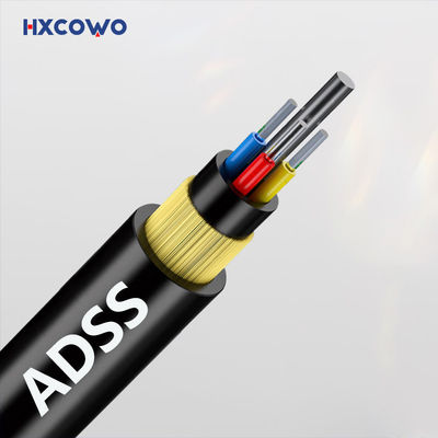 주문 ADSS 80m 100m 120m 200m 경간 공중 섬유 케이블 G652D G657A1 G657A2 온라인 제조