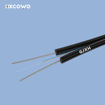 주문 속도 인터넷 실내 광섬유 케이블 GJXH 금속 강도 멤버 G657A1 2Core 온라인 제조