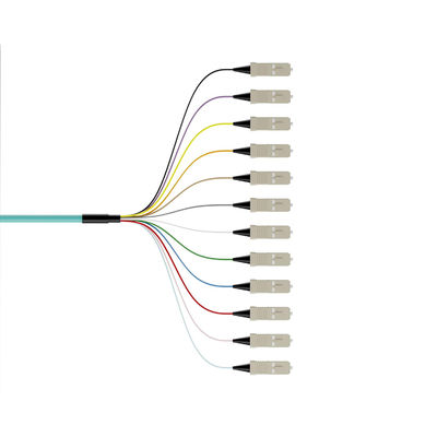 주문 파장 850nm/1310nm/1550nm 12색상 코드 묶음 리본 유형 SC 광섬유 땋은 머리 온라인 제조