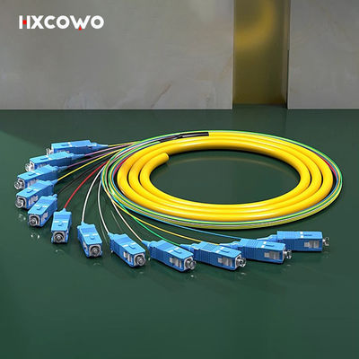 주문 12 코어 SC UPC APC LC FC ST E2000 SM MM OM2 OM3 OM4 광섬유 피그테일 리본 패치 코드 온라인 제조
