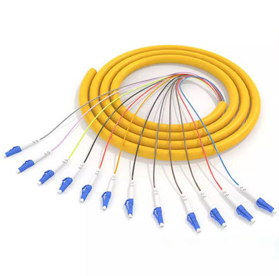 주문 Telecom Grade HXCOWO 12 Core Bundle LC Fiber Pigtails For 10G Gigabit Optical Network 온라인 제품