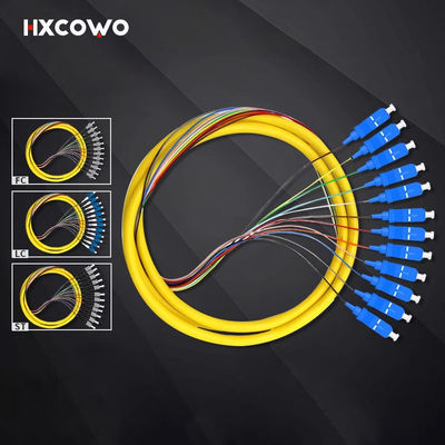 주문 HXCOWO FTTN Fiber Pigtails 12 Cores SC LC Pigtail ST FC UPC/APC MM 50/125 62.5/125 온라인 제품