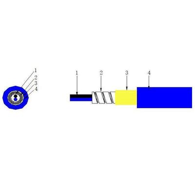주문 Duplex LSZH Indoor Outdoor Armored Fiber 2 Core 3.0mm Steel Armored Fiber Optic Cable 온라인 제품