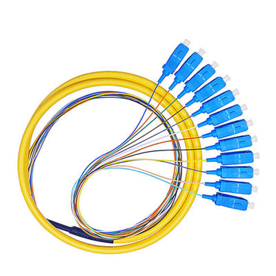 주문 Customized Lengths HXCOWO 12 Color Multimode OM4 SC Connector 0.9mm Fiber Optic Pigtail 온라인 제품