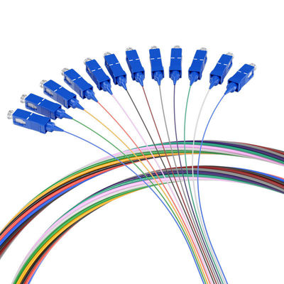 주문 Customized Lengths 1m/2m/3m... 1 HXCOWO 12Core-Color SC Single-Mode G657/G652D Fiber Optic Pigtails 온라인 제품
