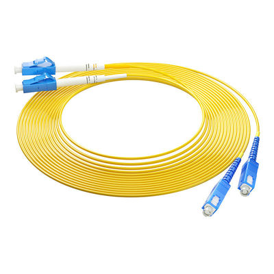주문 유선 LAN 네트워크 HXCOWO OM3 2코어 SC/UPC에서 LC/UPC MM 50/125 듀플렉스 3.0mm 2.0mm 광섬유 케이블 패치 온라인 제조