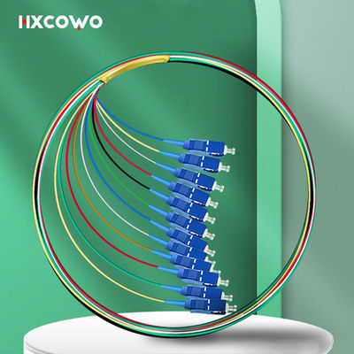주문 FTTX HXCOWO 12 Color Fiber Optical Pigtail SC UPC Single Mode G657A 0.9mm G652D 온라인 제품