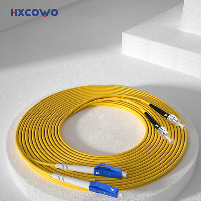 주문 1.5m Yellow Duplex Armored Patch Cord HXCOWO 2.0mm SM MM 9/125 LC/UPC To ST 온라인 제품