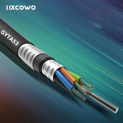 주문 HDPE Jacket Fibre Optic Cable Armoured RoHS Outdoor Rated Fiber Optic Cable 온라인 제품