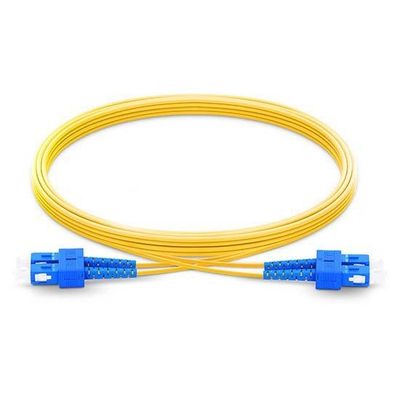 주문 SC UPC 이중 2.0mm PVC OFNR 9/125에 싱글모드 기갑 섬유 접속 코드 SC UPC 온라인 제조