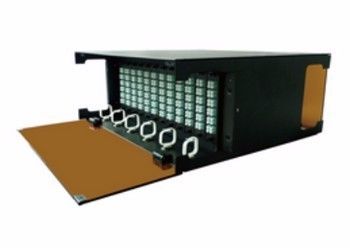 주문 MTP MPO Chassis 4U Fiber Patch Panel MPO Fiber Cassette Black 온라인 제품