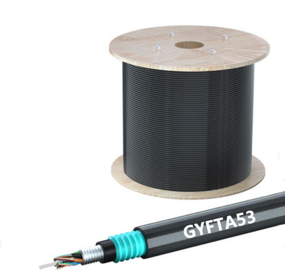 주문 GYFTA53 Outdoor Armored Fiber Optic Cable with Wooden Drum Packaging OEM ODM Service and Low Loss High-Speed Fusion Welding 온라인 제품