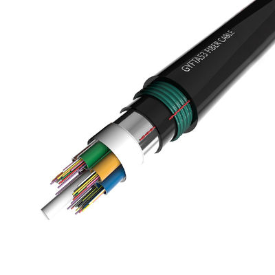 주문 GYFTA53 Double Armored Fiber Optic Cable with 2-288 Cores Loose Tube Stranded Design for Direct Burial Applications 온라인 제품