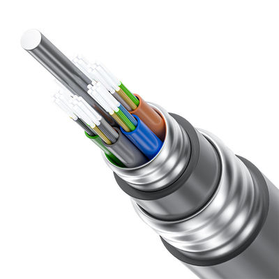 주문 OEM/ODM Underground Direct Buried 2-288 Cores Outdoor Armored Fiber Optic Cable for Telecom Communication 온라인 제품