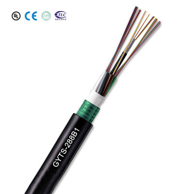 주문 G655 GYTS 외부 장갑 광섬유 케이블과 ITU G652D 및 G657A 높은 성능을위한 스트랜드 풀 튜브 온라인 제조