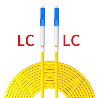 광섬유 패치 케이블 LC UPC/LC UPC 2.0mm PVC OFNR 9/125 단일 모드 광섬유 케이블 패치